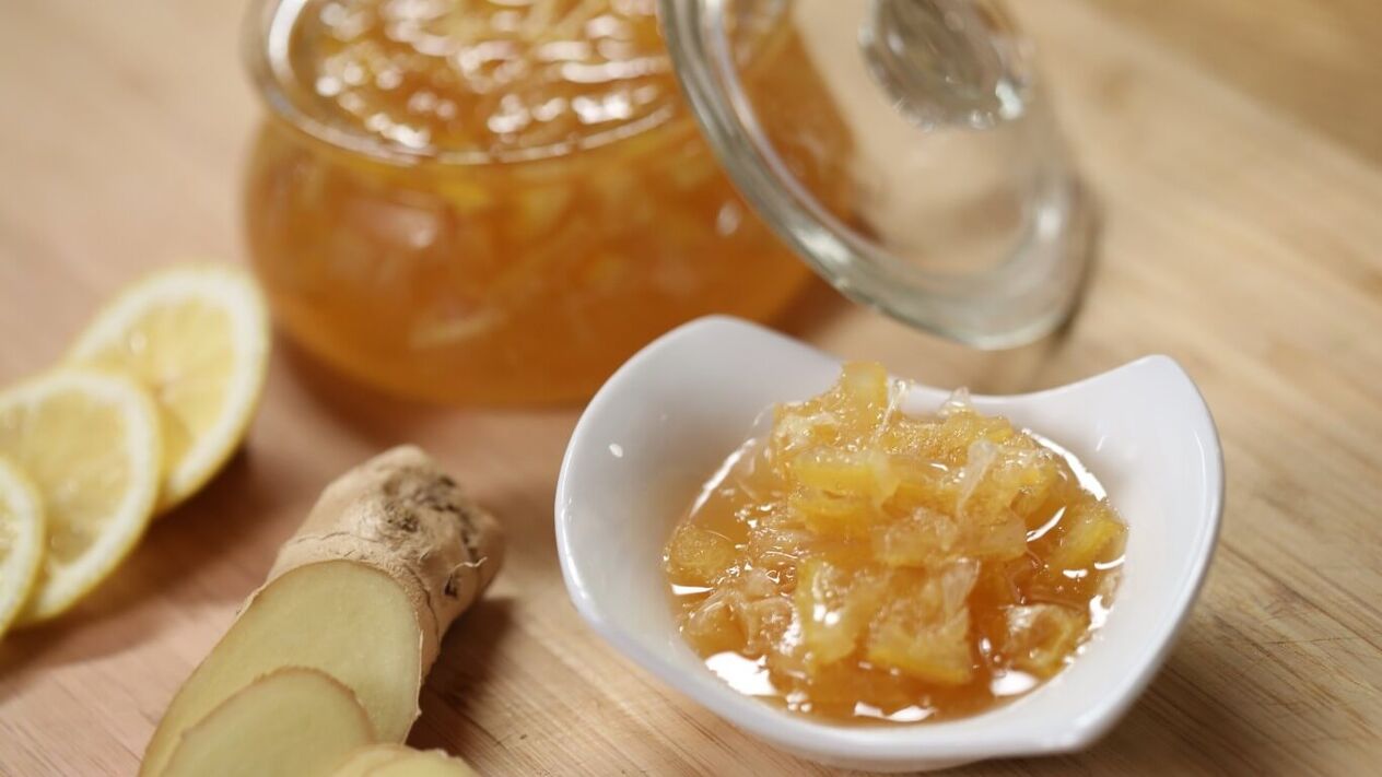Improves the immunity and erection of a man delicious ginger and lemon jam